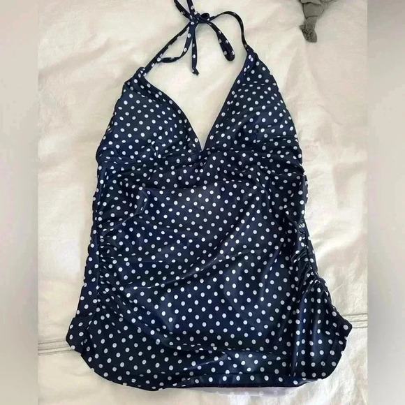 Other - Maternity tankini swim top polka dots